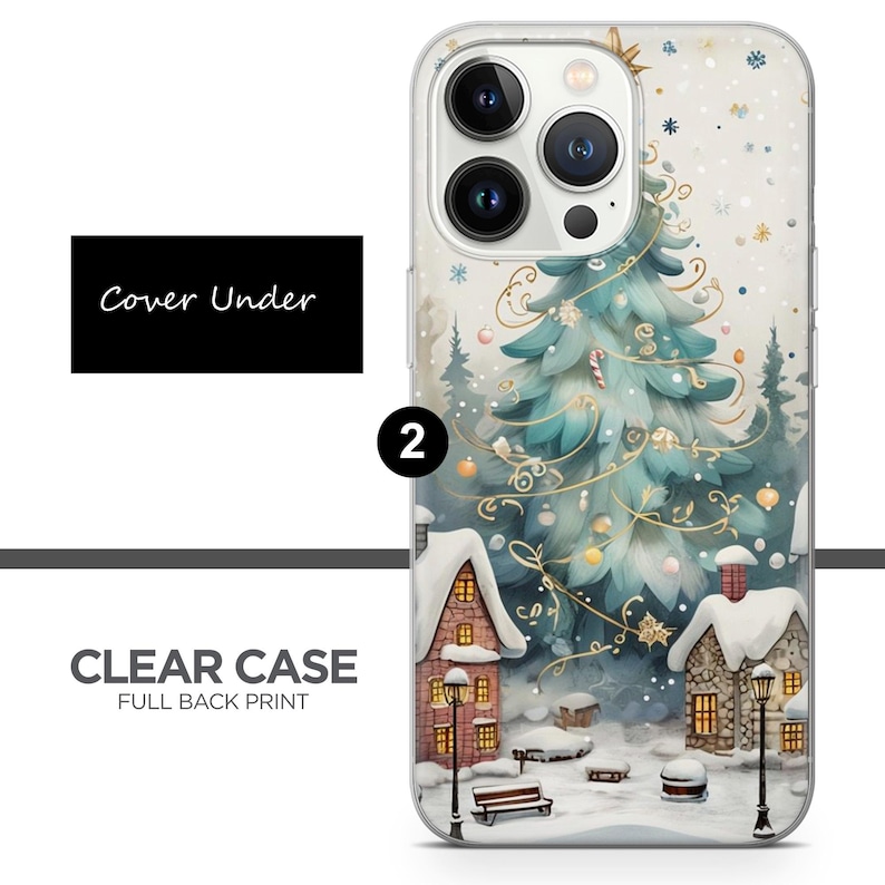 Christmas Phone Case Winter Cover Fit for iPhone 16 Pro Max, 15, 14