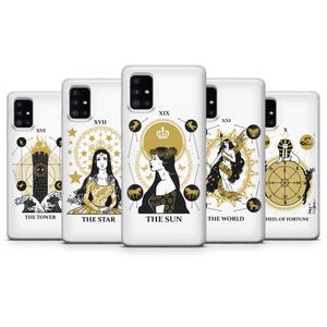 Tarot Karten Hülle passend für Samsung S25 Ultra, S24 FE, Samsung S23, S22, Galaxy A05s, Samsung A56, A55, A54, Samsung A36, A35, A16, A15, Note 20