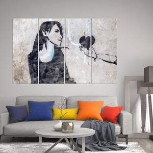 Banksy Love Herzen Rot Luftballons Madchen Schwingen Riesige Etsy