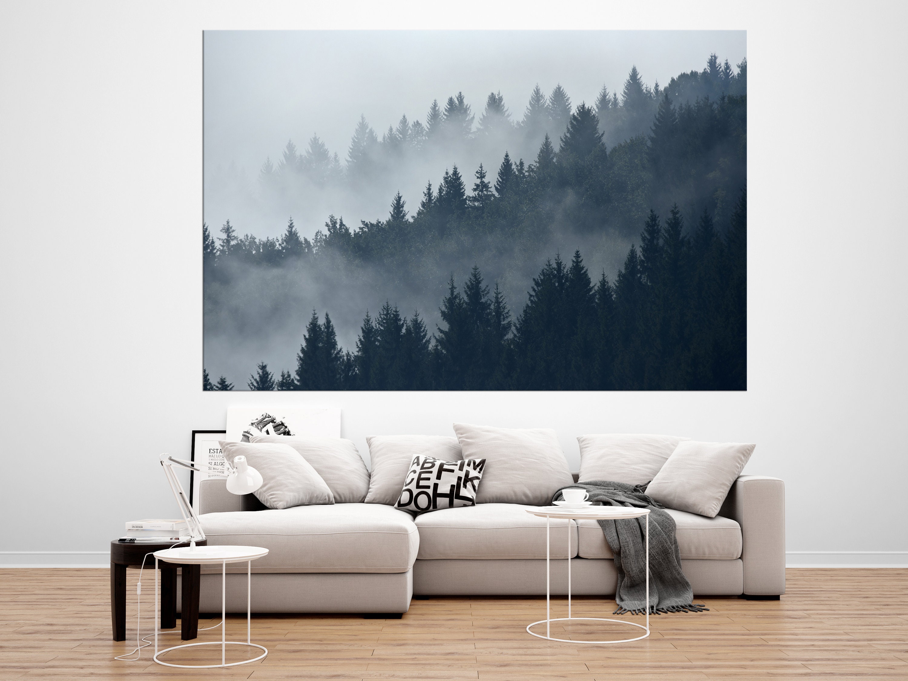 Trees Wall Art Forest Canvas Print Nature Modern Wall Art Etsy