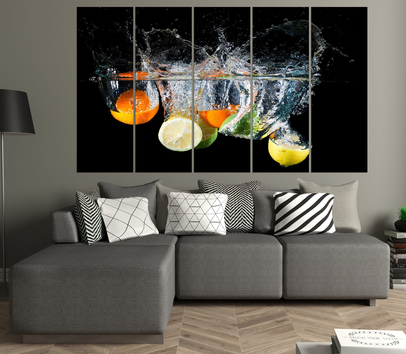 Fruit Splash Canvas Wall Art Fruits & Berries Canvas Kitchen Etsy