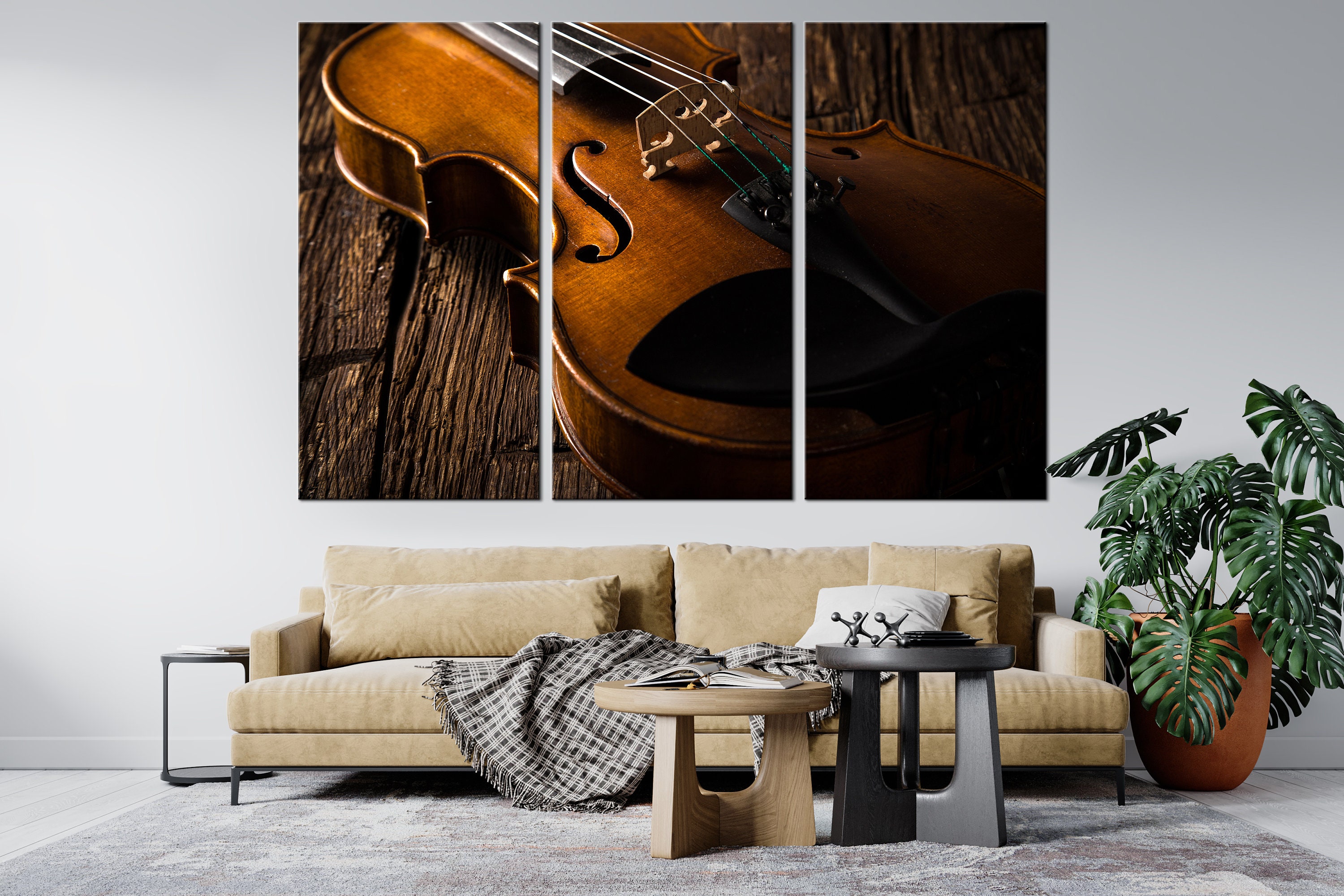 Violin Canvas Wall Art Violin Canvas Print Wall Decor Violin Etsy
