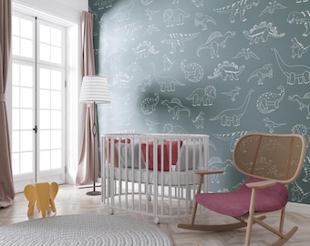 Papel tapiz de Jurassic World para habitación infantil, mural de dinosaurios para habitación infantil, papel tapiz de dinosaurios, decoración de habitación infantil con diseño de dinosaurios, despegable y adhesivo.