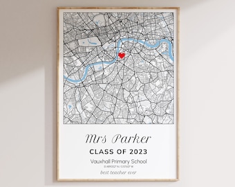 Thank You Teacher Appreciation Gift, Best Teacher Present, Personalised Gift For Teacher, Class Of 2026 Print, Thank You Nursery TA Gift Art