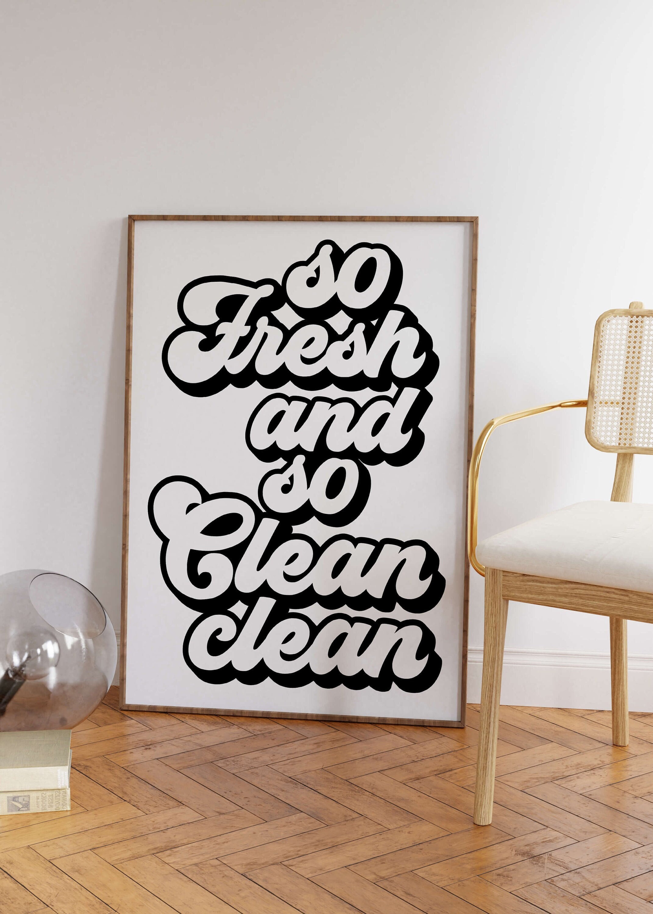 So Fresh and so Clean Retro Print: Bathroom Wall Art (digital