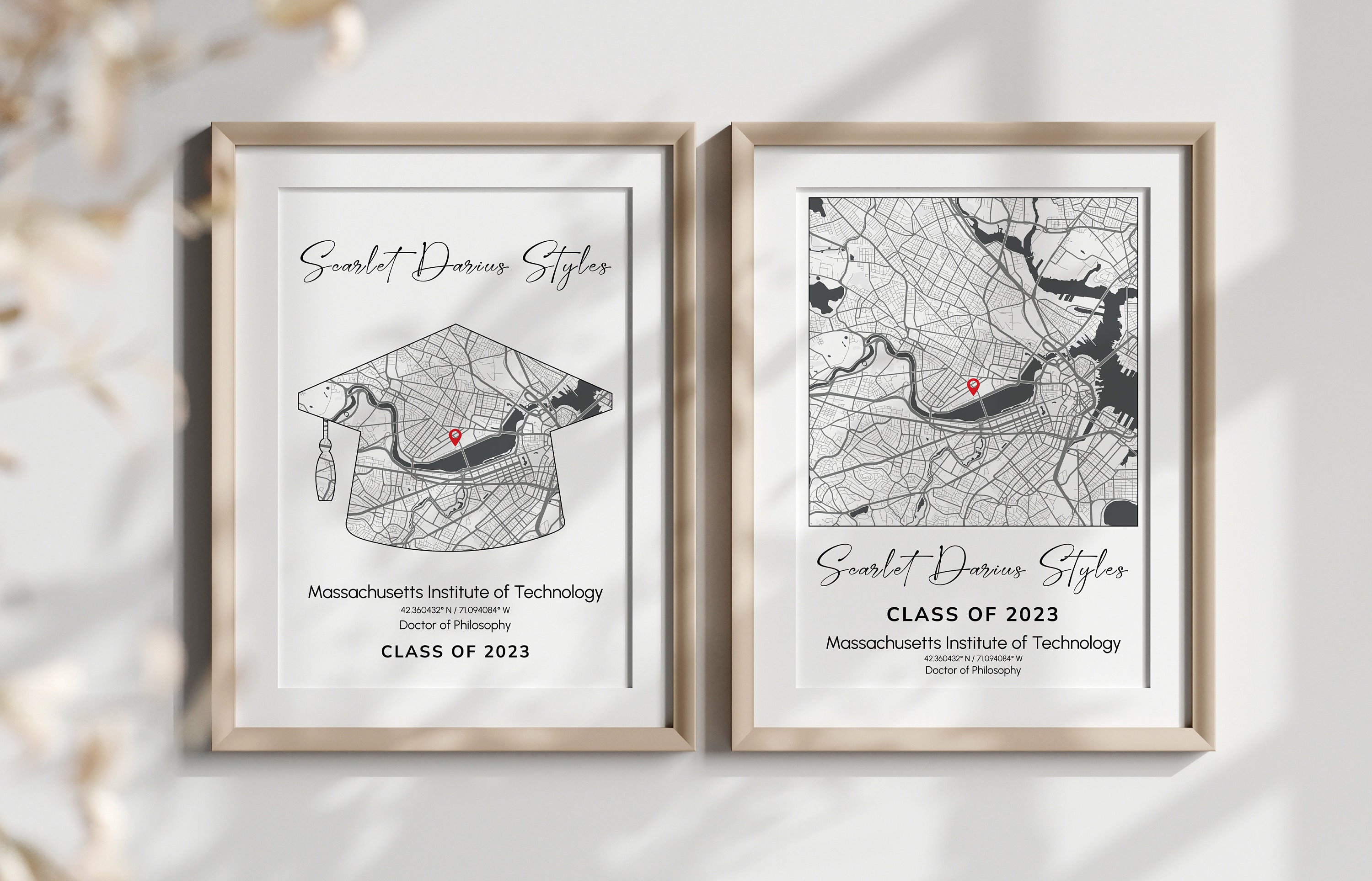 Graduation Gift Map Print, Any University Map, Graduation Keepsake Gift ...