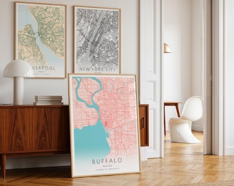 Custom Map Prints Any Location Set of 3 Prints - City Map Print Travel Poster Personalized Map Location Wall Art Wedding Gift