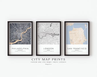 City Map Prints, Custom Any Location, City Wall Art, 3 for 2 Offer, City Print, Map Print , Personalised Map, Custom Map, Hometown Poster