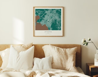 Square City Map Prints: Personalised Travel Wall Art