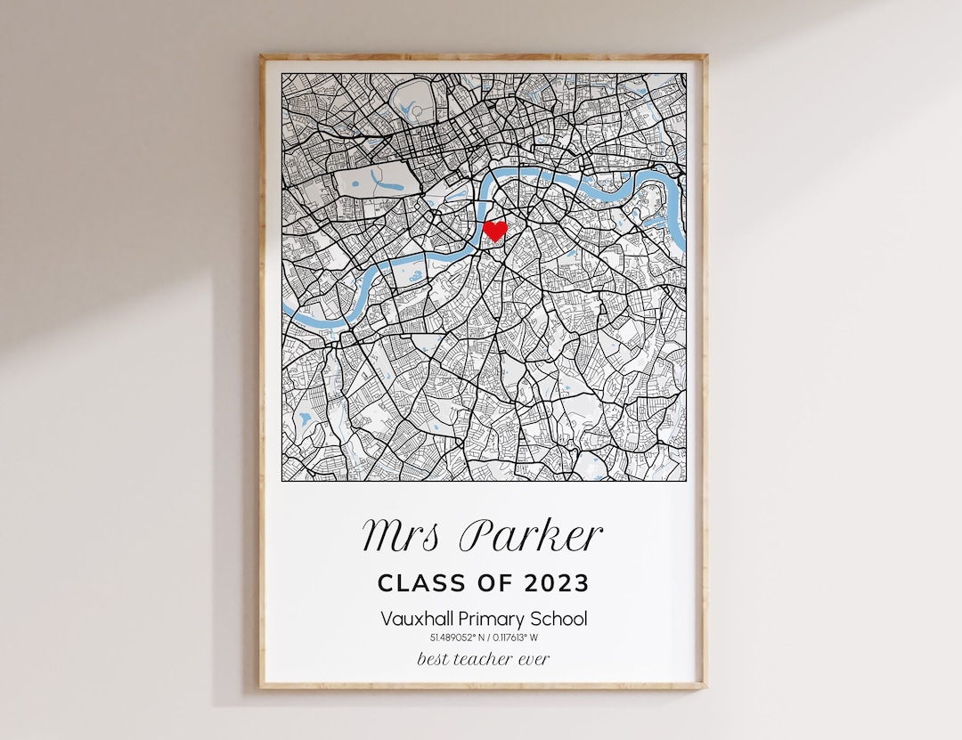 Thank You Teacher Appreciation Gift, Best Teacher Present, Personalised ...