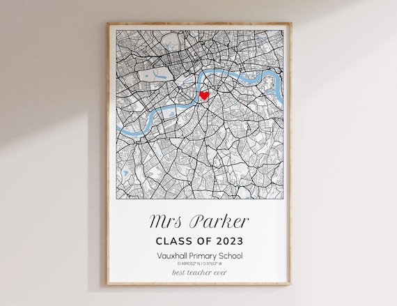 Thank You Teacher Appreciation Gift, Best Teacher Present, Personalised Gift For Teacher, Class Of 2026 Print, Thank You Nursery TA Gift Art