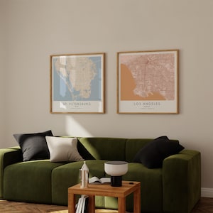 Custom Wall Art Gift City Map Print Home Town Map Wall Art for Any Location Personalized Neighborhood Map Travel City Map Home Decor