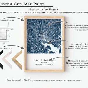 Set Of 3 Custom Maps, City Map Prints, Custom Map Print, Custom Any Location, Personalized Map Print, City Poster Wall Art, City Map Gift image 11