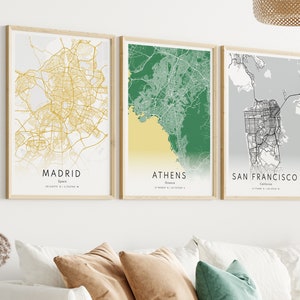 Set of 3 Custom Maps City Map - Il 300x300.5164880114 I2dn 