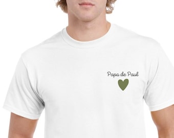 Tee-shirt Homme Personnalisé - Papa [Prénom] - T-shirt fête des père, anniversaire