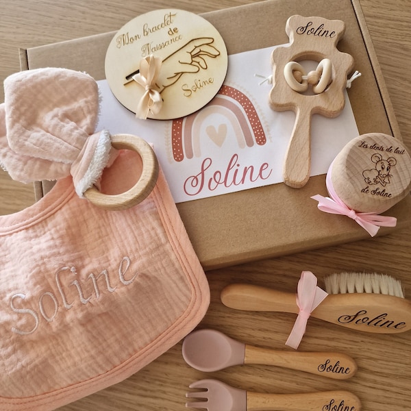 Coffret cadeau de naissance personnalisé