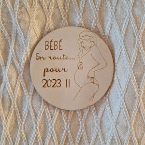 Cartes en bois annonce de grossesse / Surprise / Cadeau personnalisé Modèle 3