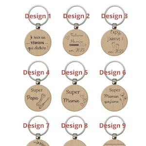 Personalized wooden key ring image 2