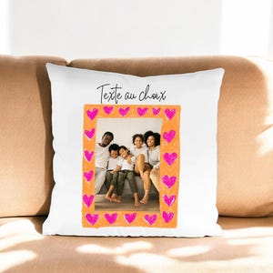 Housse de coussin personnalisée avec photo