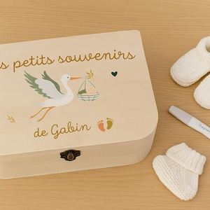 Boite à souvenirs de naissance personnalisée