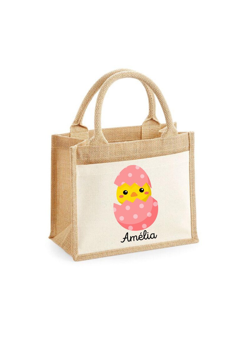 Sac cabas personnalisé pour enfant spécial Pâques/récolte des oeufs Modèle 5