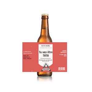 Bierflaschenetikett Schwangerschaftsanzeige Tante Onkel Opa Oma Papa personalisierter Untersetzer