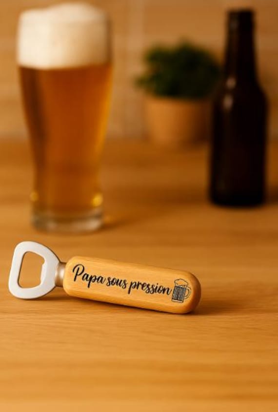 AMJKEJI Apribottiglie, 10 Pezzi Apribottiglie con Manico in Legno, Apribottiglie Birra, Regali Personalizzato per Papà, Portatili Apribottiglie per Casa, Bar, Barbecue, Campeggio