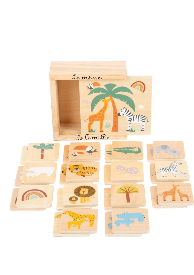 Jeux de mémo pour enfant personnalisé : Idée cadeau originale image 2