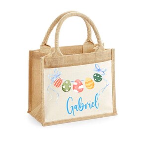 Sac cabas personnalisé pour enfant spécial Pâques/récolte des oeufs Modèle 3