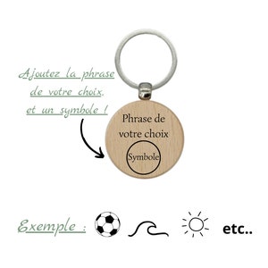 Personalized wooden key ring image 3