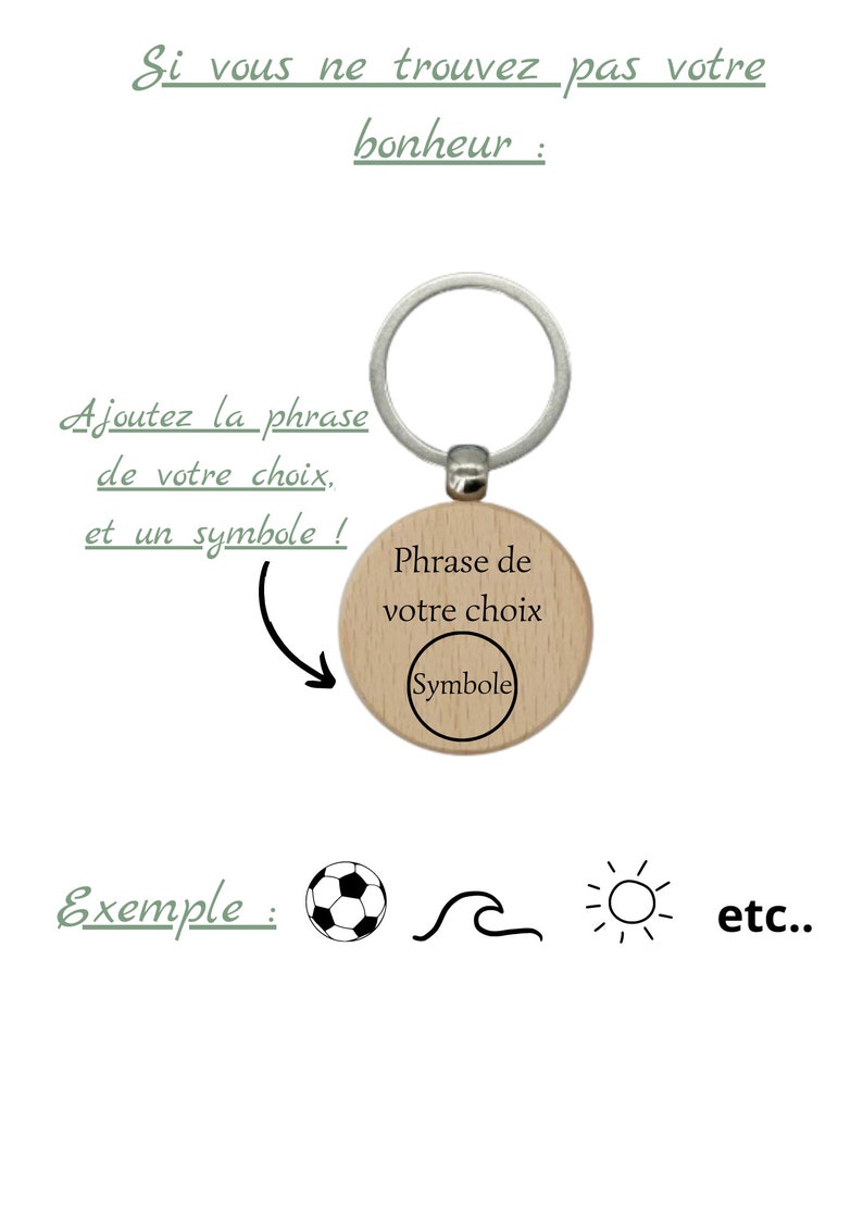 Personalized wooden key ring image 3
