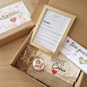 Coffret cadeau personnalisé pour mamie/ Marraine/ ou toutes occasions