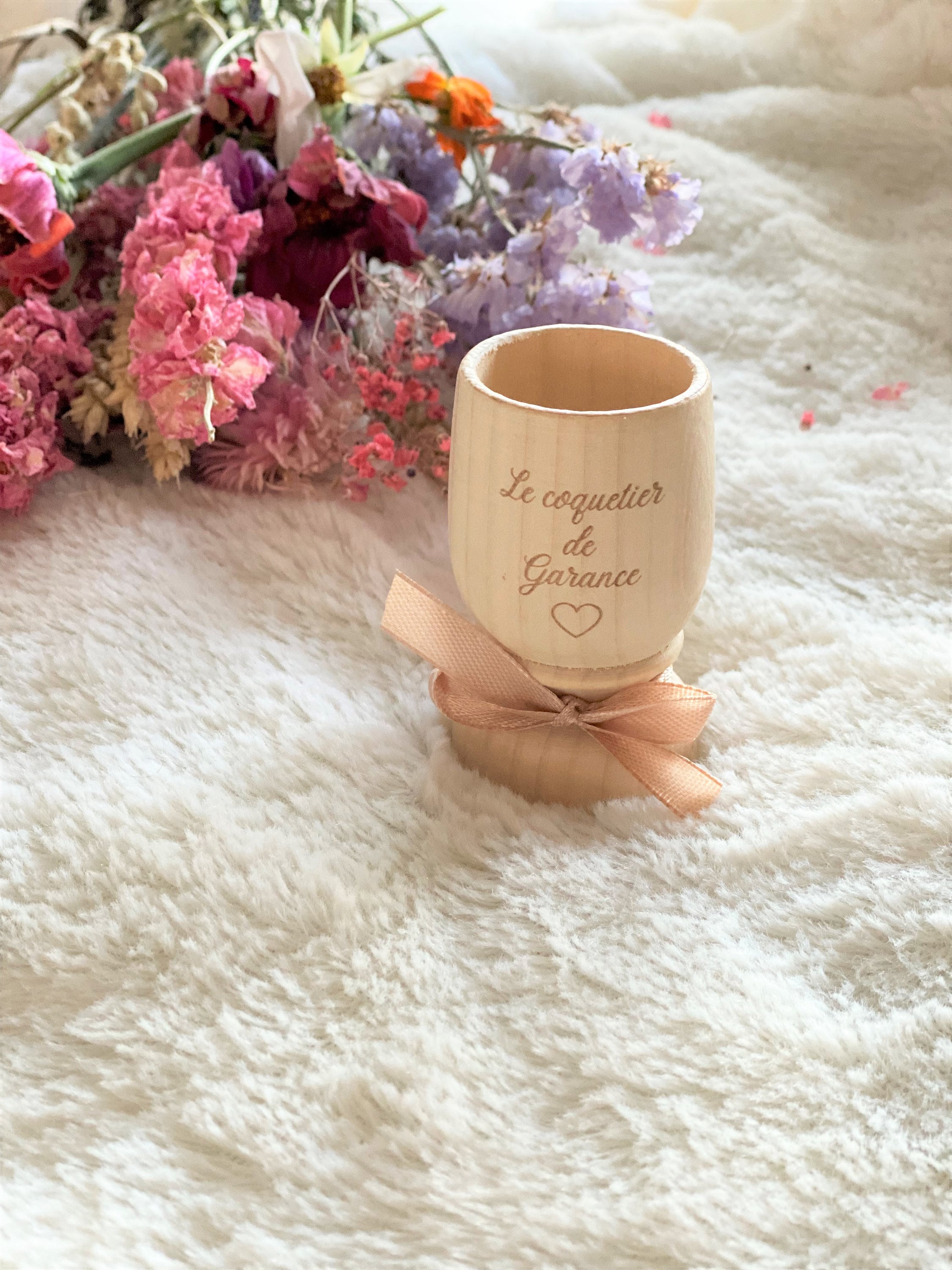 Coquetier Personnalisé/En Bois Cadeau Personnalisé