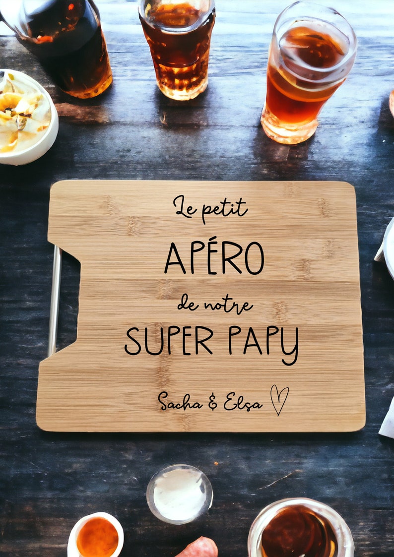 Planche à apéro personnalisée / Cadeau personnalisé Modèle 4