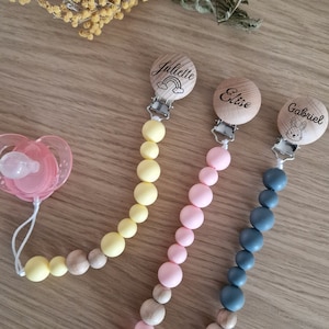 Personalized pacifier clip/Birth gift