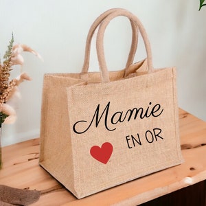 Personalized jute tote bag Modèle 2