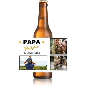 Etiquette bouteille de bière annonce grossesse tata tonton papi mamie papa dessous de verre personnalisé