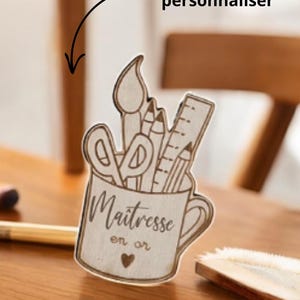 Personalized engraved wooden magnets for end of school year teacher or master astem