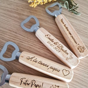 Personalized wooden bottle opener / Personalized gift / Uncle / Godfather / Father / Grandpa