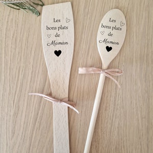 Ustensiles de cuisine personnalisés / Cuillère en bois et spatule image 1