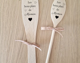 Ustensiles de cuisine personnalisés / Cuillère en bois et spatule