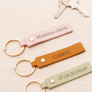 Llavero de cuero personalizado / Ideas de regalo