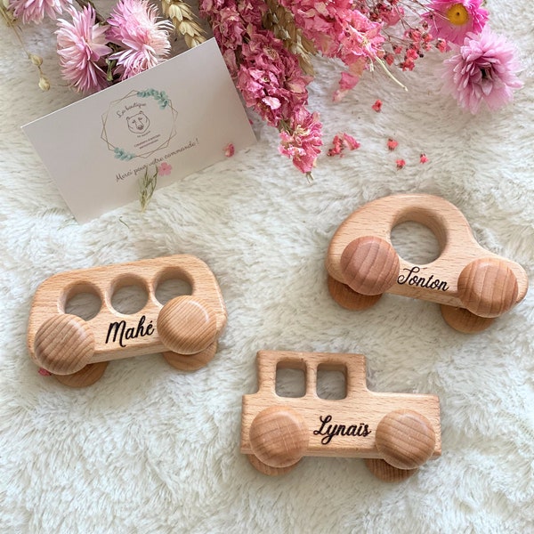 Pequeño coche personalizado / Juguete infantil de madera