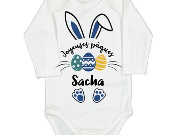 Personalized Happy Easter Bodysuit: A Sweet Celebration for Baby