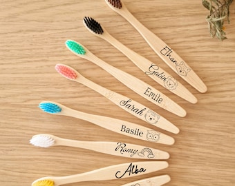 Personalized Bamboo toothbrush Adults and children