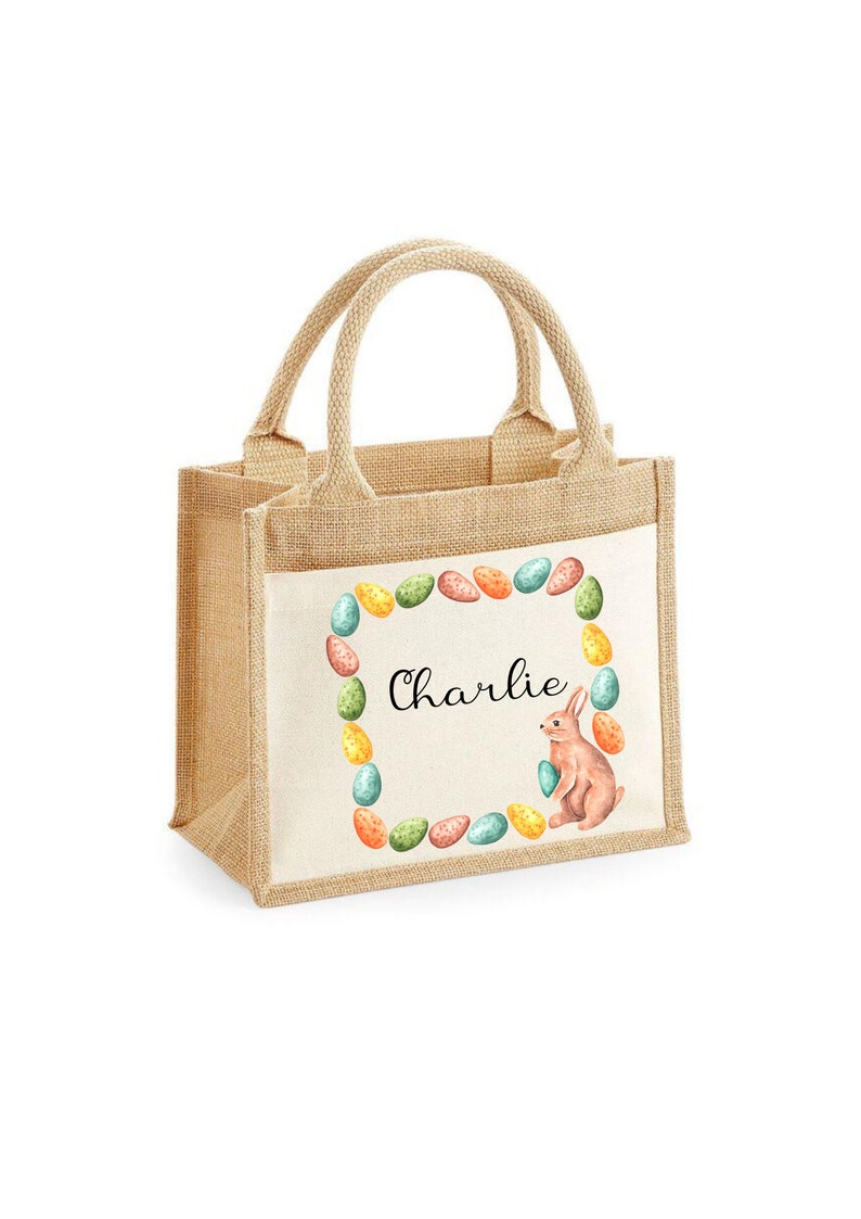 Sac cabas personnalisé pour enfant spécial Pâques/récolte des oeufs Modèle 9