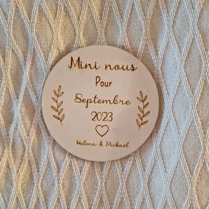 Cartes en bois annonce de grossesse / Surprise / Cadeau personnalisé Modèle 2