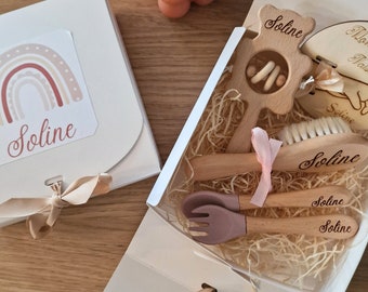 Coffret cadeau de naissance personnalisé