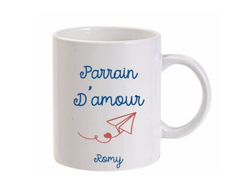 Mug - Texte à personnaliser - Cadeaux personnalisés | Parrain - Tasse personnalisée - Parrain d'amour - Baptême