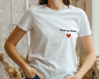 Tee-shirt à personnaliser avec motif coeur